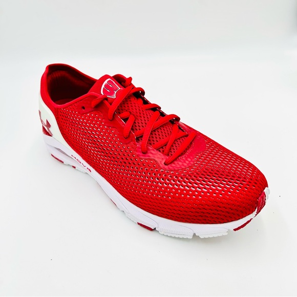 Under Armour HOVR Sonic 4 x University of Wisconsin Red White shoes men size 10